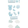 Panduro Hobby 3D-stickers Baby blå 15p
