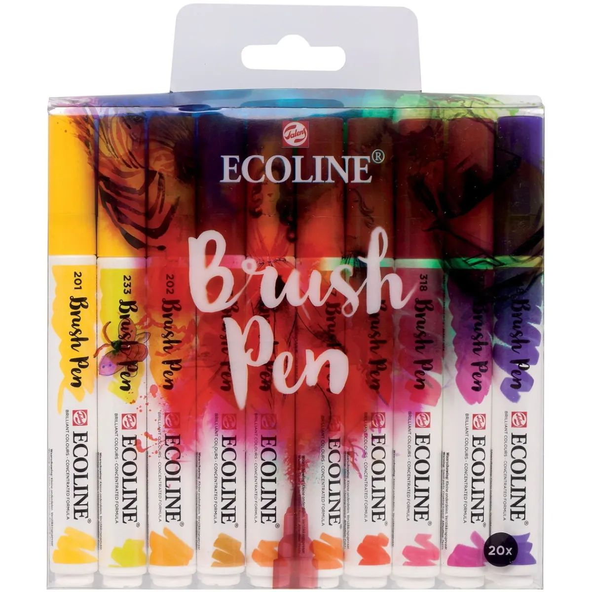 Ecoline Brush Pen Set 20-pack | Tuschpennor & Markers