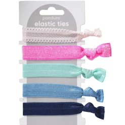 Panduro Jewellery Elastiska band Colourful, 5 st. i olika utförande 24–25 cm långa, 2 cm breda | Håraccessoarer
