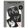 Panduro Hobby Engraving art Silver Forest – scratch art med 3 st. A4-ark, silvriga skogsmotiv