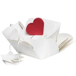 Panduro Hobby Explosion box vit, 12×12×12 cm – fylld med fack och pappershobby | Presentaskar