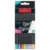 Faber-Castell Black Edition Neon & Pastel vaxbaserade färgpennor 12-pack | Färgpennor