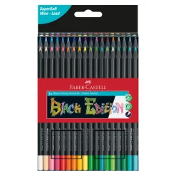 Faber-Castell Black Edition vaxbaserade färgpennor 36-pack | Färgpennor