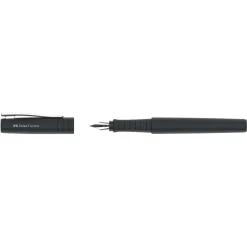 Faber-Castell Poly Ball reservoarpenna – svart pennkropp med blått bläck | Kalligrafipennor