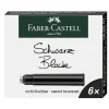 Faber-Castell refill till reservoarpennor, 6-pack, svart bläck
