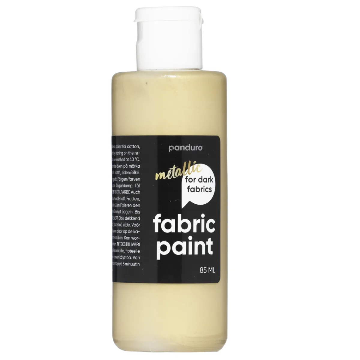 Panduro Fabric Paint Fabric Paint 85 ml – guldmetallic, täckande textilfärg för mörkt tyg