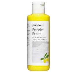 Panduro Fabric Paint Fabric paint 80 ml – gul textilfärg för både ljust och mörkt tyg