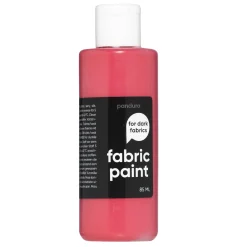 Panduro Fabric Paint Fabric Paint 85 ml – röd täckande textilfärg för mörkt tyg | Textilfärger