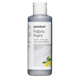 Panduro Fabric Paint Fabric paint 80 ml – silvrig textilfärg för både ljust och mörkt tyg | Textilfärger