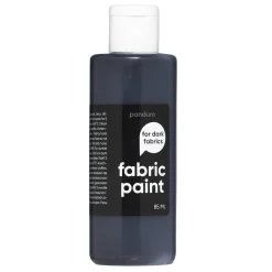 Panduro Fabric Paint Fabric Paint 85 ml – svart täckande textilfärg för mörkt tyg | Textilfärger