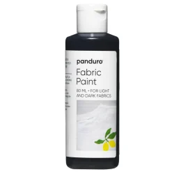 Panduro Fabric Paint Fabric paint 80 ml – svart textilfärg för både ljust och mörkt tyg