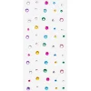 Barn Panduro Hobby Face Jewels Rainbow Dots – 55 runda & fina ansiktssmycken i olika färger