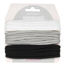 Panduro Jewellery Fallskärmslina grå mix 3x3m | Nylontråd