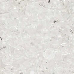 Panduro Jewellery 95 fasetterade glaspärlor på sträng, 4 mm i diameter – kristall / transparenta | Glaspärlor