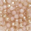 Panduro Jewellery 95 fasetterade glaspärlor på sträng, 4 mm i diameter – grön