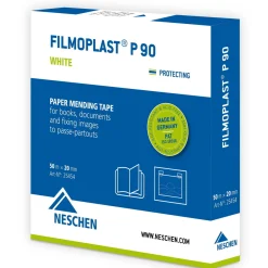 Oklassificerat Filmoplast P90 syrafri vit papperstejp X-stark, 50 m, 20 mm bred