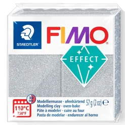 FIMO effect glitter modellera 57 g – silver 812 | Fimolera