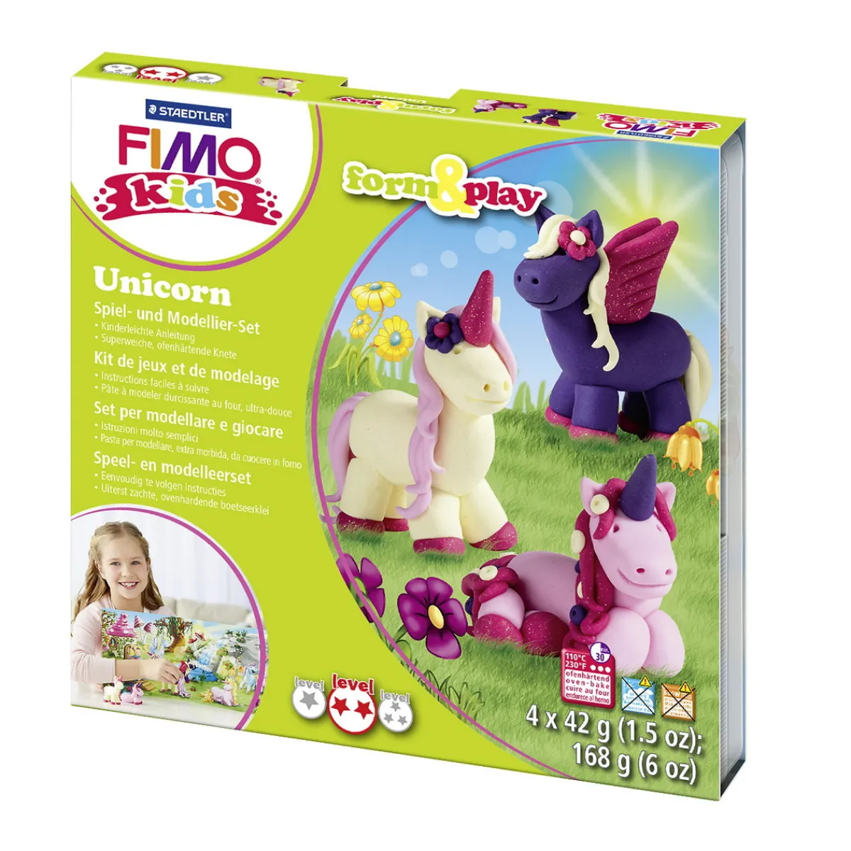 FIMO Kids Playset Unicorn | Barn Ugnshärdande Lera