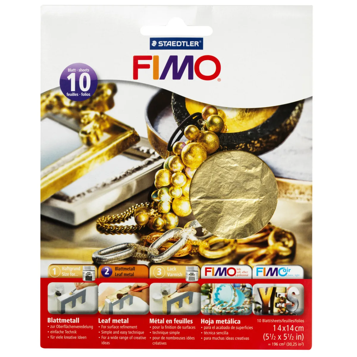 FIMO metallblad guld 10 ark | Verktyg & Tillbehör