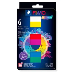 FIMO Professional True Colours 6×57 gram, -lera i grundfärger | Fimolera