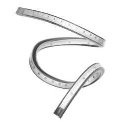 Panduro Hobby Flexibel och formbar kurvlinjal, längd 50 cm, angivet i cm / mm & inches / parts