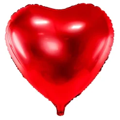 PartyDeco Folieballong rött hjärta, diameter 45 cm – love is in the air! | Barn Ballonger