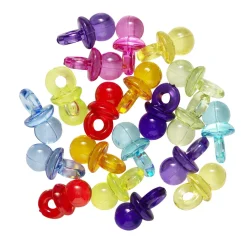 Panduro Hobby 20 färgglada nappar som blir söta pärlor, hängen & charms – Ø10 mm, längd 19 mm | Barn Pärlor