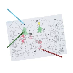 Barn Panduro Hobby Färglägg en fin adventskalender med juligt motiv – 42×29,7 cm