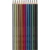 Panduro Hobby Färgpennor 12-pack Metallic, vaxbaserade pennor i metallicfärger