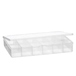Panduro Hobby Förvaringsask av plast med 17 praktiska fack – 26×17×4,5 cm