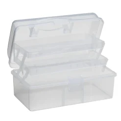 Panduro Hobby Förvaringslåda av plast med utfällbara förvaringssektioner – 22×13×11 cm
