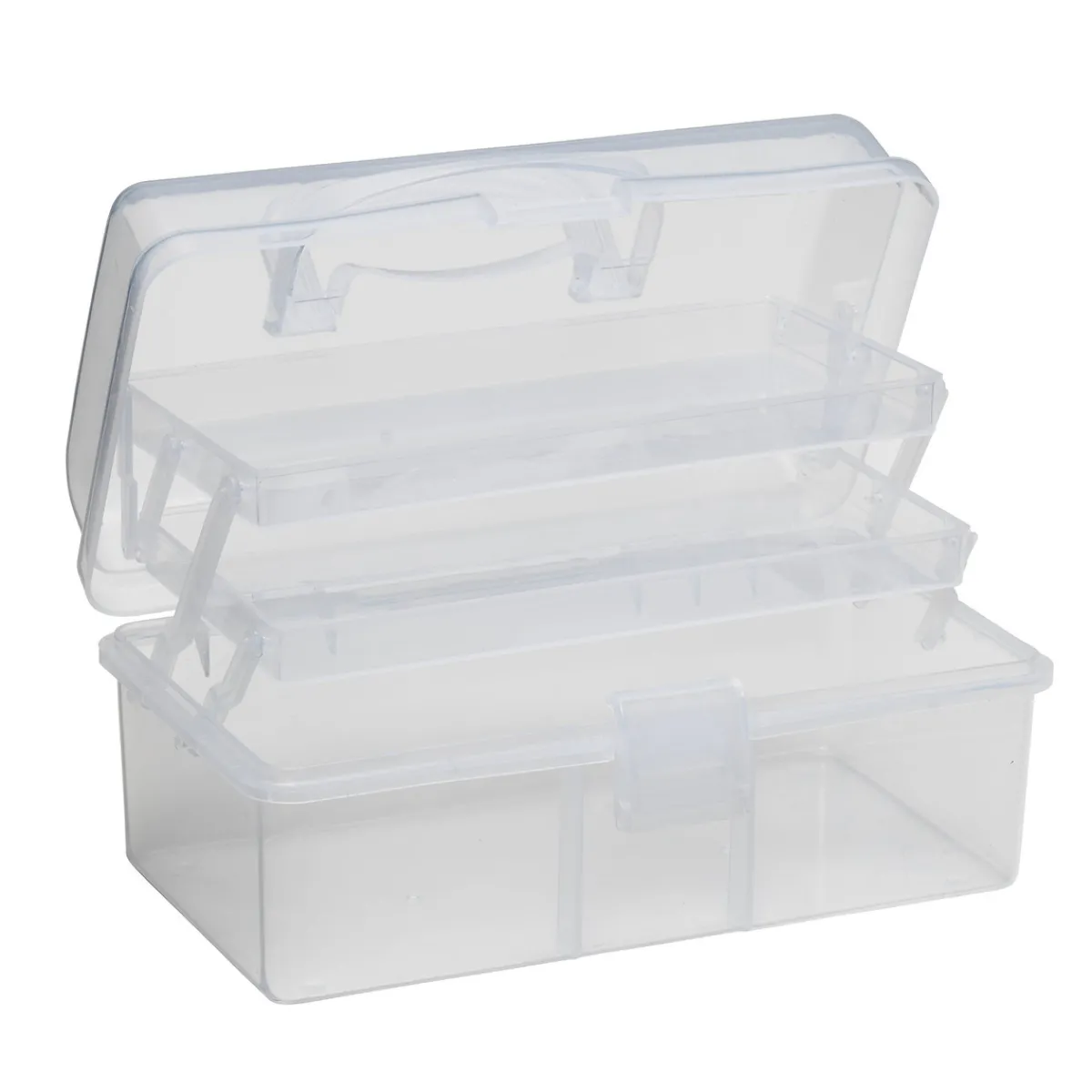 Panduro Hobby Förvaringslåda av plast med utfällbara förvaringssektioner – 22×13×11 cm