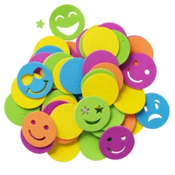 Barn Panduro Hobby Funky Foam självhäftande dekorgummi smileys, 60 st.