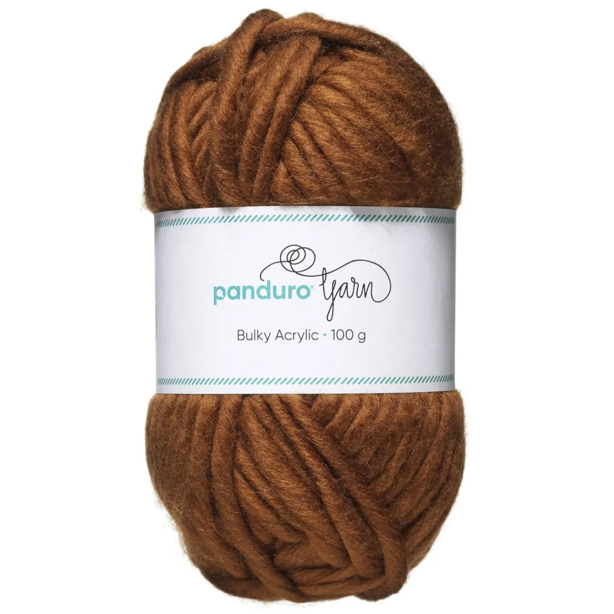Panduro Yarn Garn Bulky Acrylic 100g brun – ett tjockt garn som ger resultat snabbt