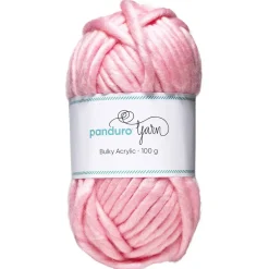 Panduro Yarn Garn Bulky Acrylic 100g rosa – ett tjockt garn som ger resultat snabbt