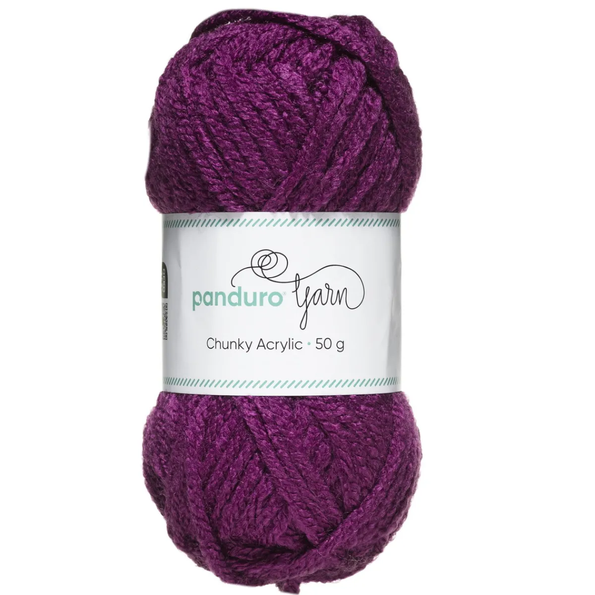 Panduro Yarn Garn Chunky Acrylic 50g mörklila