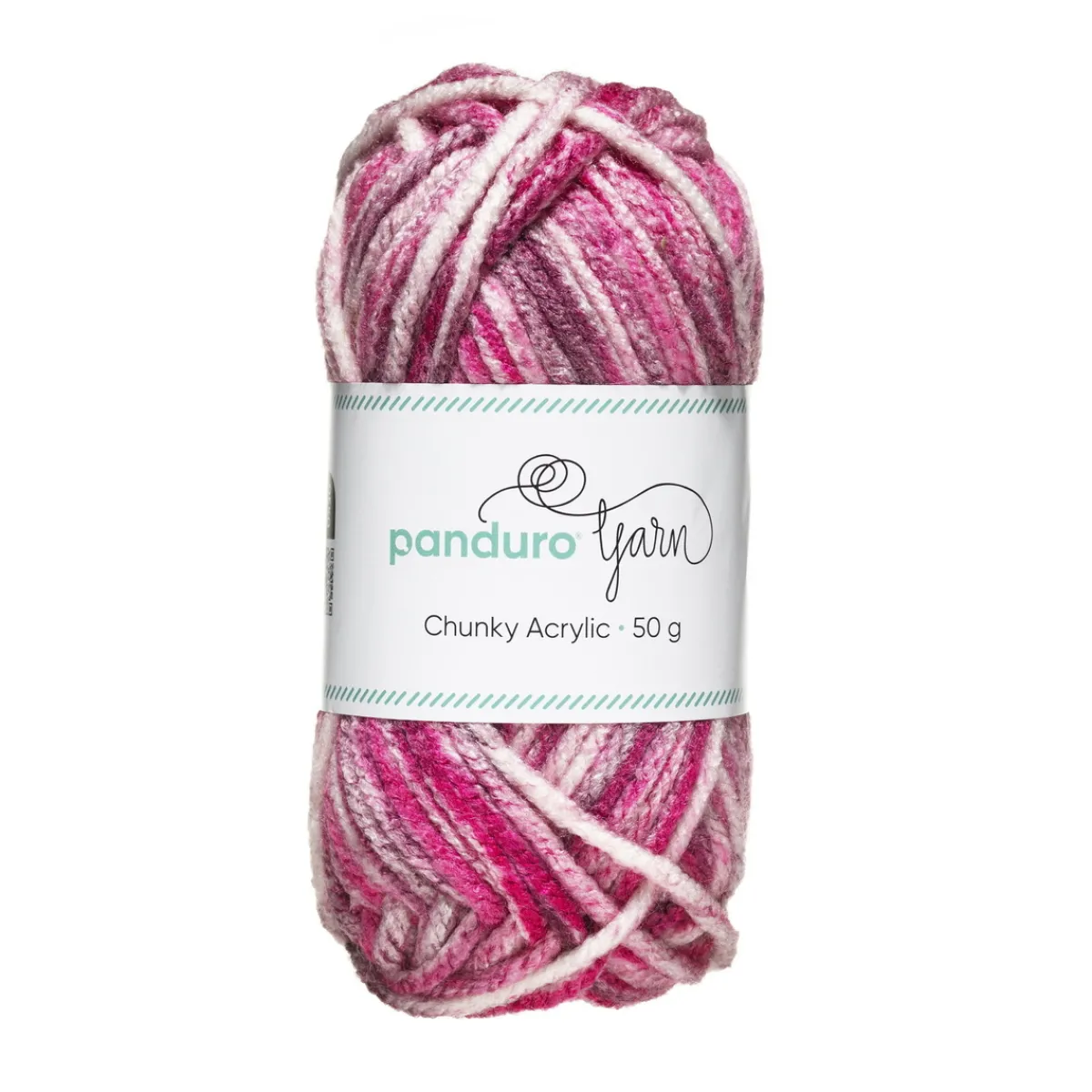 Panduro Yarn Garn Chunky Acrylic 50g pink to wine red multi