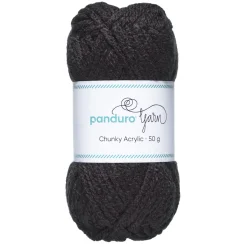 Panduro Yarn Garn Chunky Acrylic 50g svart | Akrylgarn