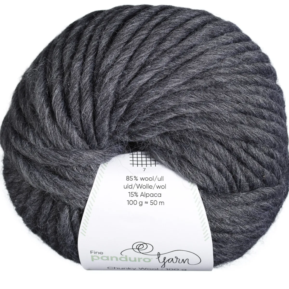 Panduro Yarn Garn Chunky Wool 100g antracit