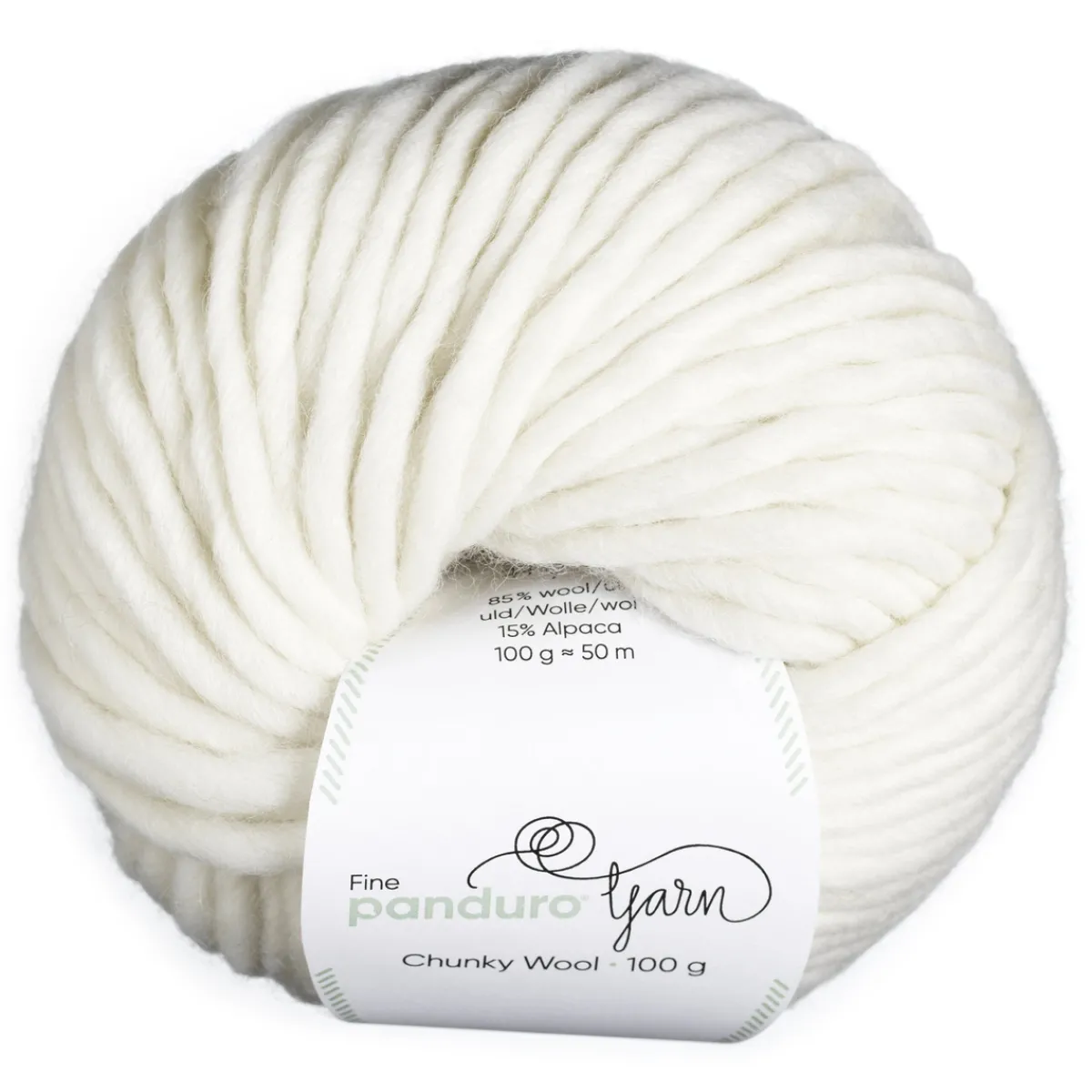 Panduro Yarn Garn Chunky Wool 100g creme | Ullgarn