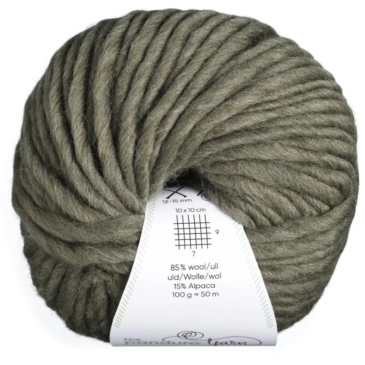 Panduro Yarn Garn Chunky Wool 100g dimgrön | Ullgarn