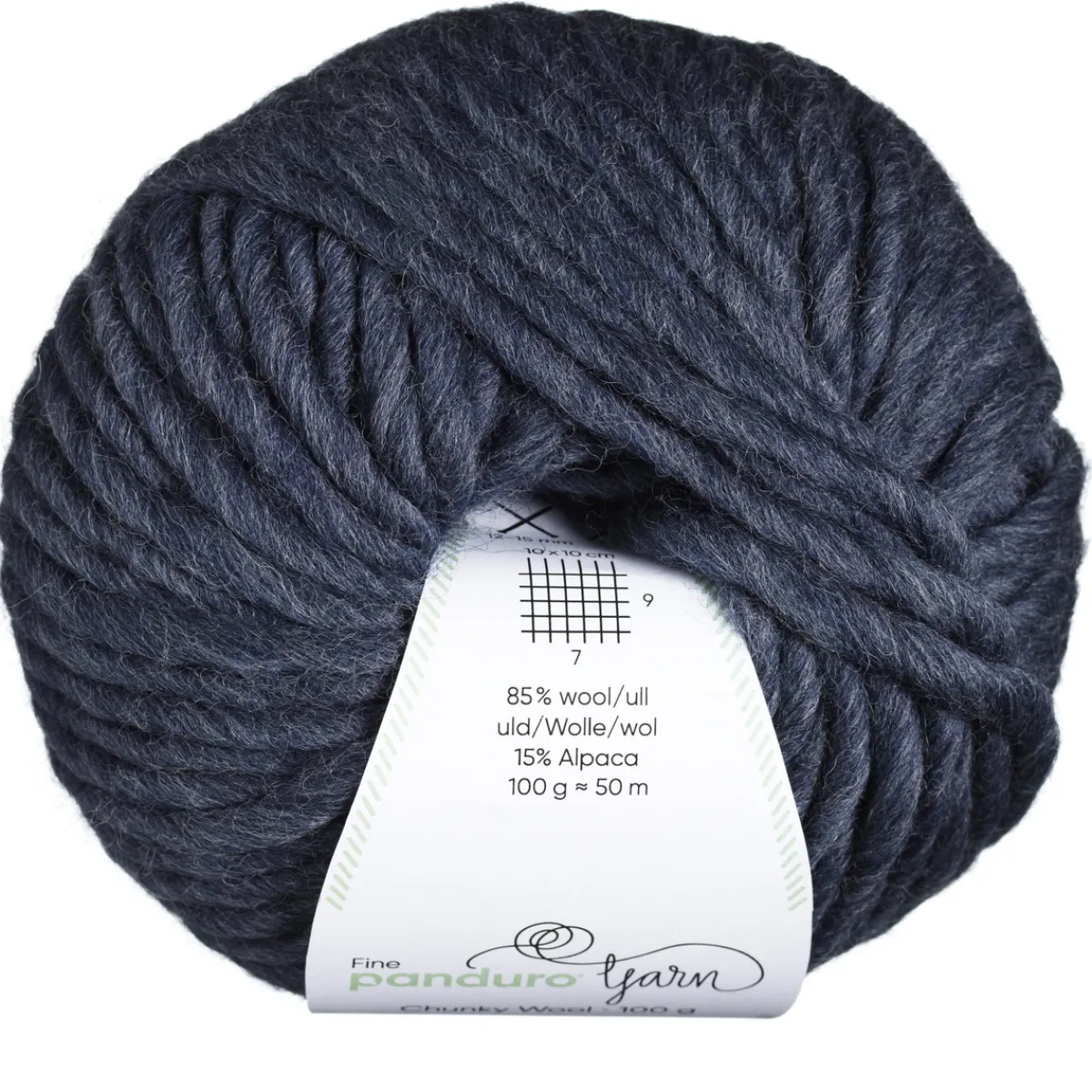 Panduro Yarn Garn Chunky Wool 100g jeansblå