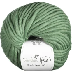 Panduro Yarn Garn Chunky Wool 100g ljusgrön | Ullgarn