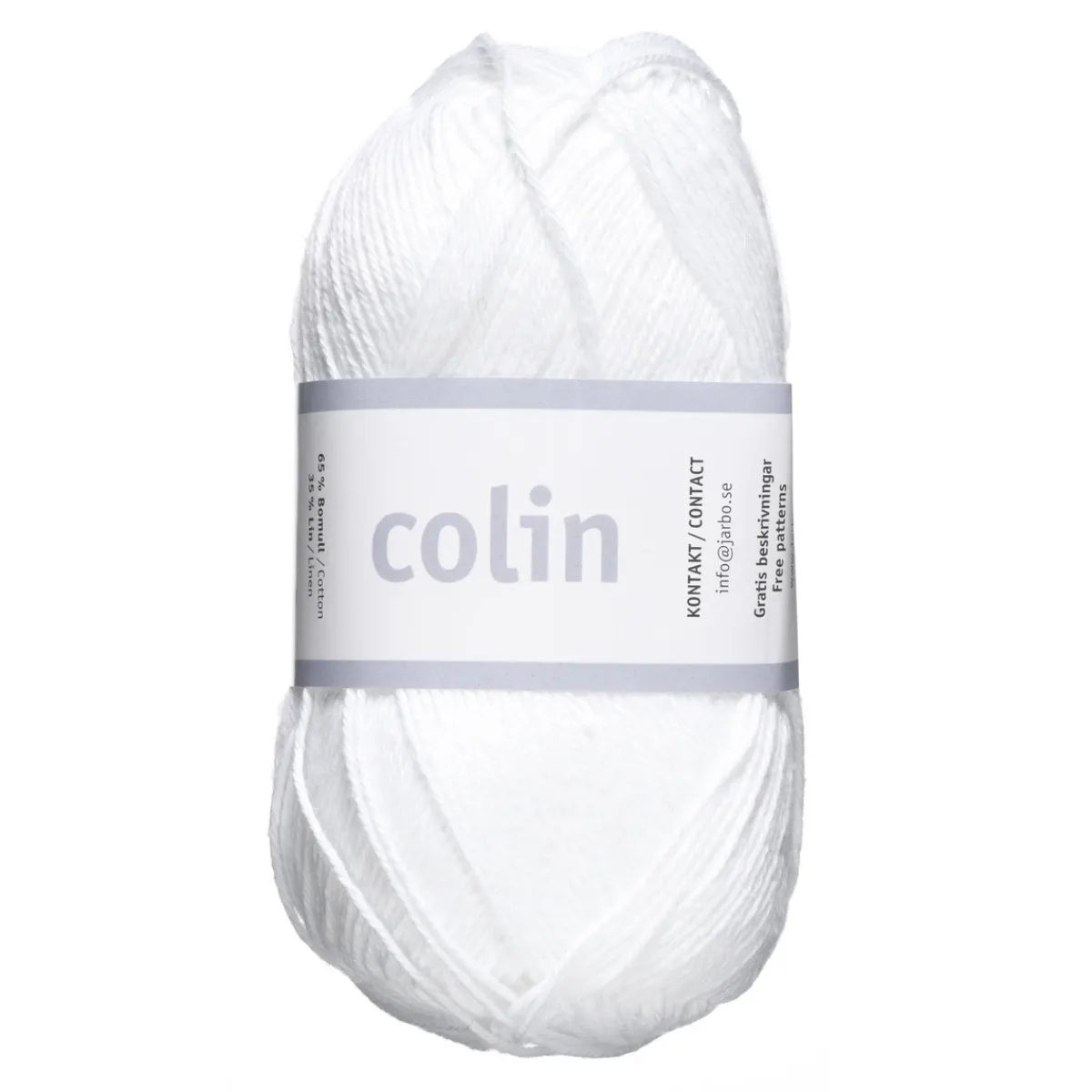 Järbo Garn Colin 50g vit | Blandgarner