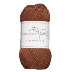 Panduro Yarn Garn Cotton 8/4 50g brun