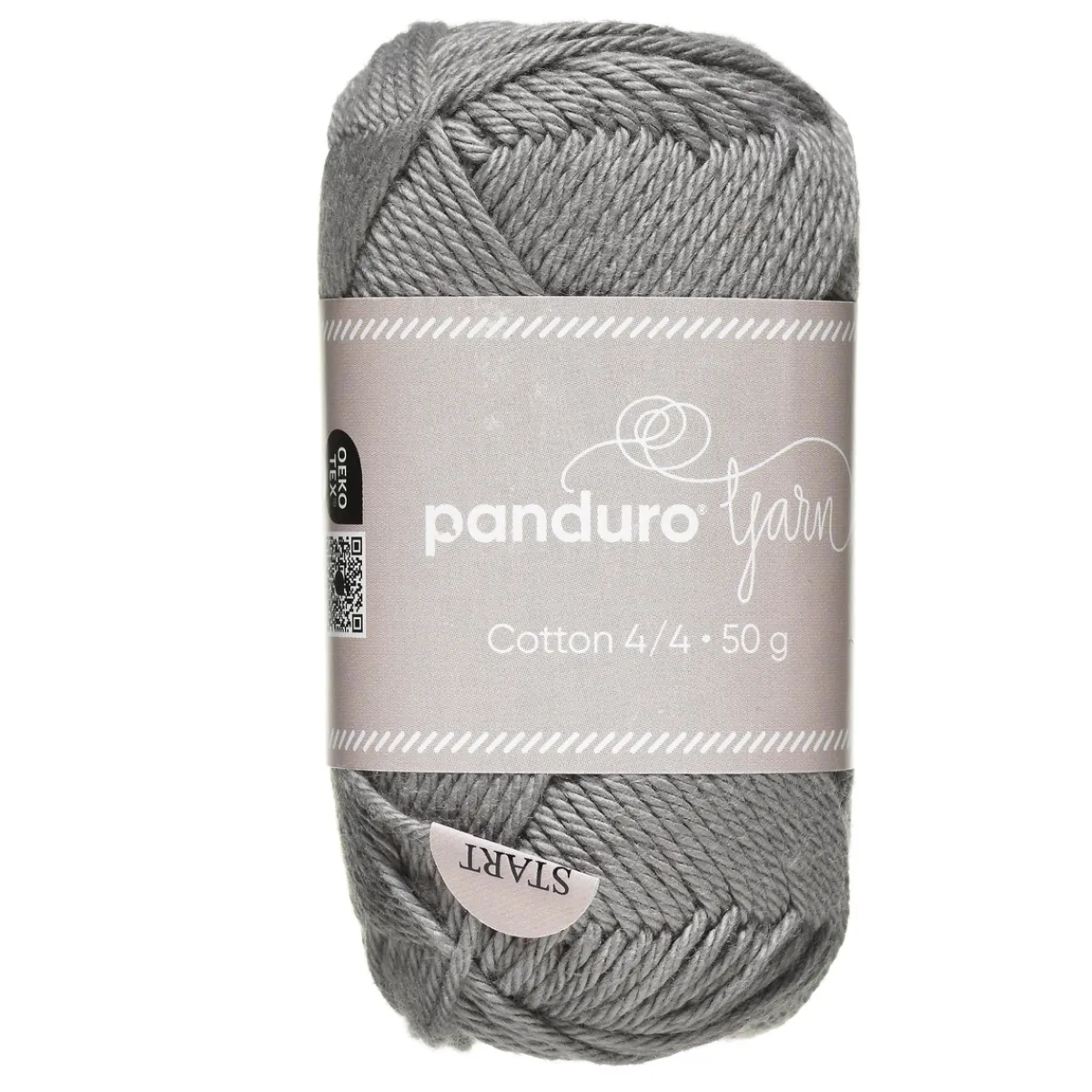 Panduro Yarn Garn Cotton 4/4 50g grå