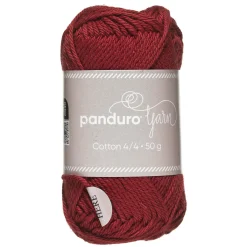 Panduro Yarn Garn Cotton 4/4 50g mörkröd | Bomullsgarn