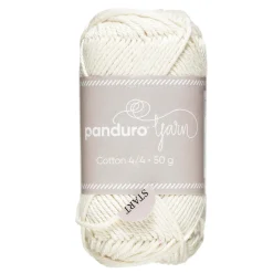 Panduro Yarn Garn Cotton 4/4 50g naturvit | Bomullsgarn