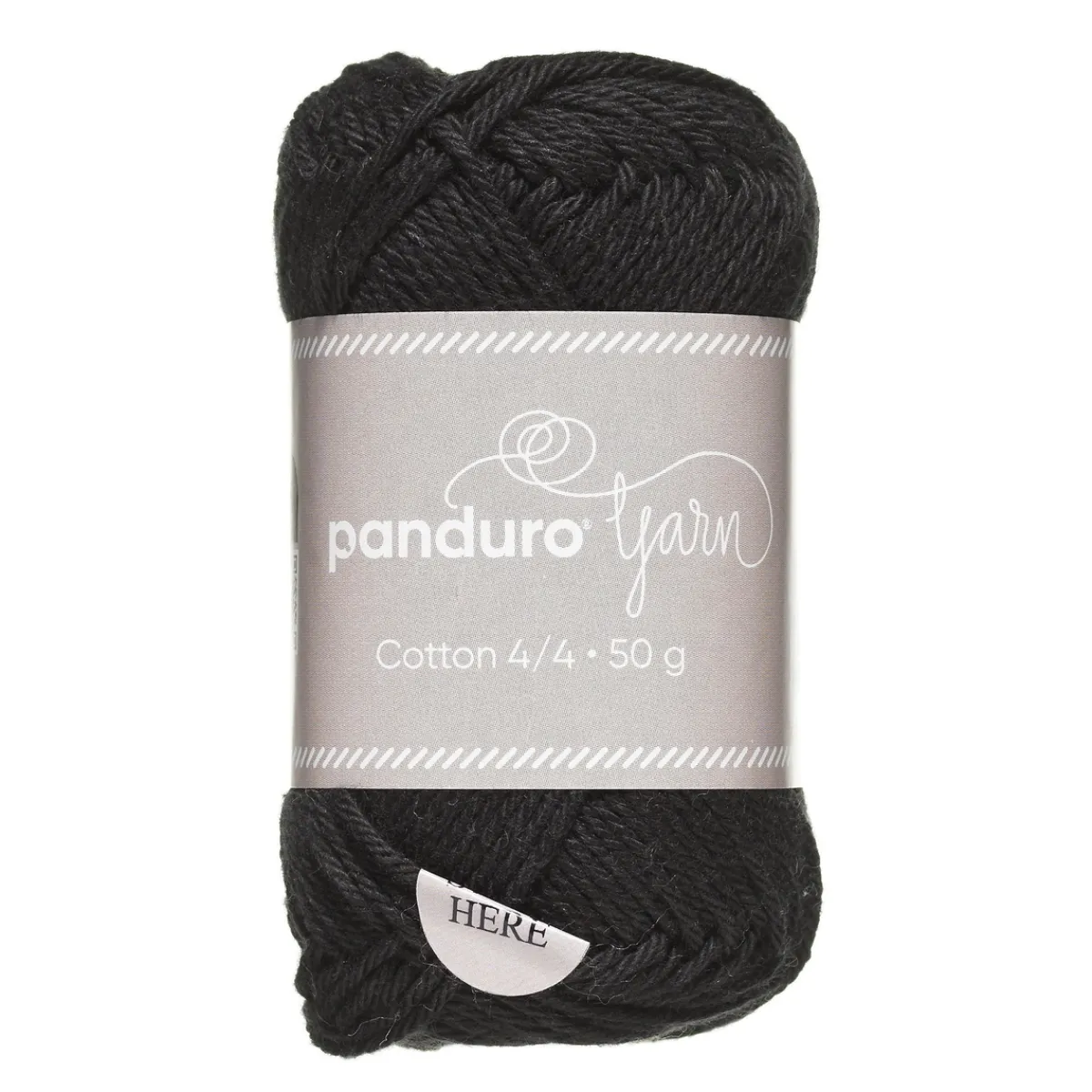 Panduro Yarn Garn Cotton 4/4 50g svart | Bomullsgarn