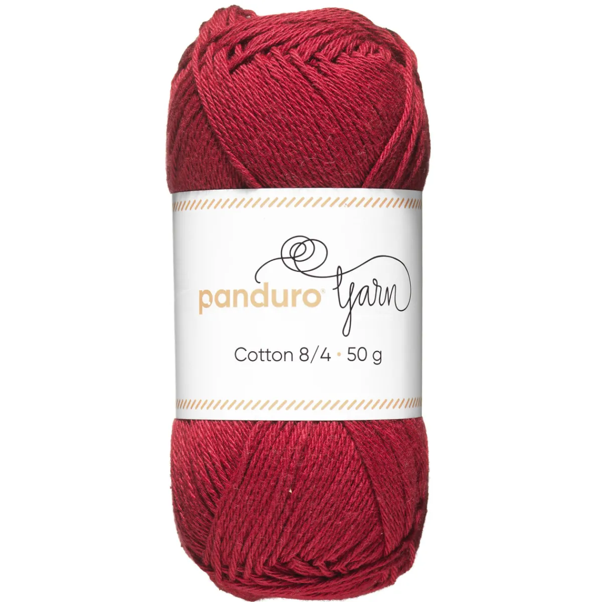 Panduro Yarn Garn Cotton 8/4 50g vinröd | Bomullsgarn